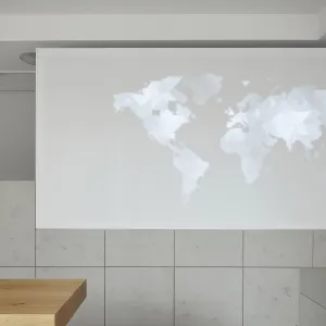 The special feature of the illuminated world map is the three-dimensional representation of the different countries, with lighter and darker illumination of the areas