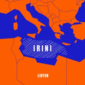 Ausschnitt einer Illustrierten Europa-Karte mit einem schraffierten Bereich im Mittelmeer mit der Aufschrift 