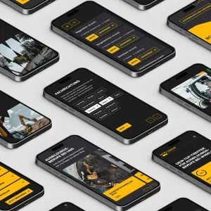 Mobile interfaces with clear navigation and minimal elements that enable quick orientation and easy application