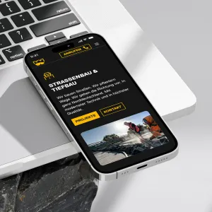 Der mobile Screen der Leistungen gibt eine Übersicht via Text und Bild, über die verschiedenen Service-Kategorien